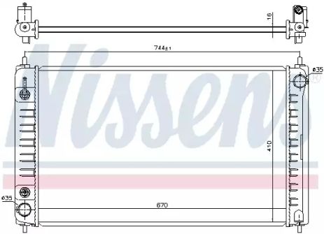 Радиатор охлаждения двигателя NISSAN TEANA, NISSENS (68762)