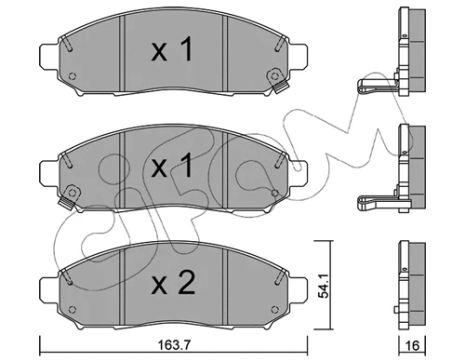 Колодки передние тормозные Nissan Navara 2,5dCi 05-, CIFAM (8227431)