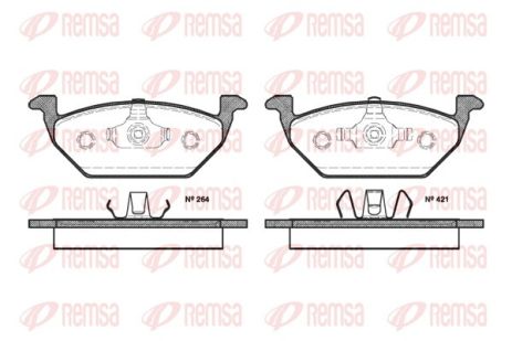 Комплект гальмівних колодок, дискове гальмо AUDI A3, SEAT CORDOBA, SKODA, VW, RENAULT KANGOO, REMSA (063320)