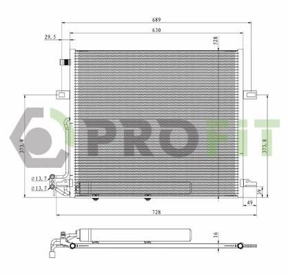 Радіатор, конденсор кондиціонера MERCEDES-BENZ GL-CLASS, PROFIT (17700304)