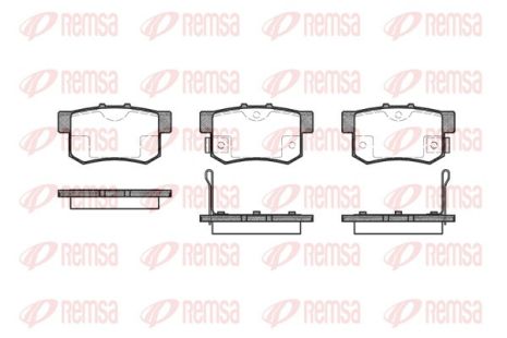 Комплект гальмівних колодок, дискове гальмо BYD F6, SUZUKI SX4, REMSA (032502)