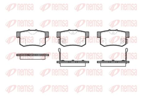 Комплект тормозных колодок, дисковый тормоз BYD F6, SUZUKI SX4, REMSA (032502)