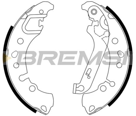 Колодки задні гальмівні Ford Fiesta VII 17-(203x38), Bremsi (GF1115)