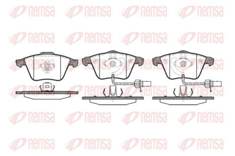 Комплект тормозных колодок, дисковый тормоз SEAT EXEO, AUDI A6, REMSA (096412)