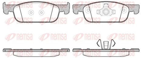 Комплект гальмівних колодок, дискове гальмо DACIA LOGAN, RENAULT CLIO, REMSA (171800)