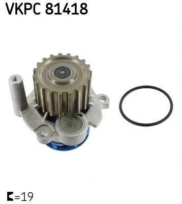 Помпа, водяной насос SKODA SUPERB, AUDI A3, SKF (VKPC81418)