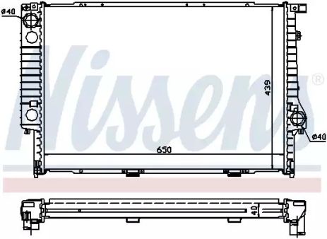 Радиатор охлаждения двигателя BMW 7, NISSENS (60747A)