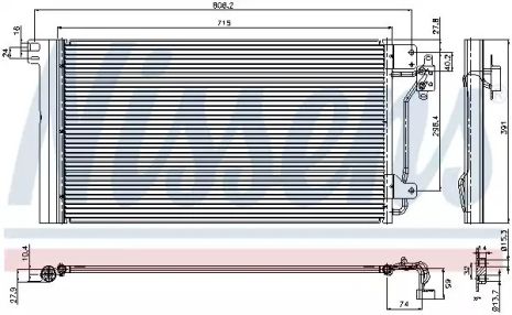 Радиатор, конденсор кондиционера VW TRANSPORTER, NISSENS (94604)