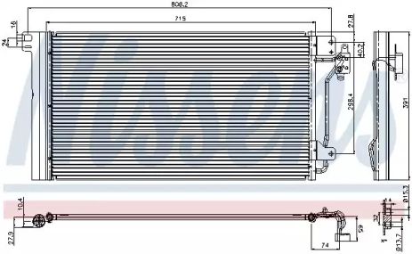 Радіатор, конденсор кондиціонера VW TRANSPORTER, NISSENS (94604)