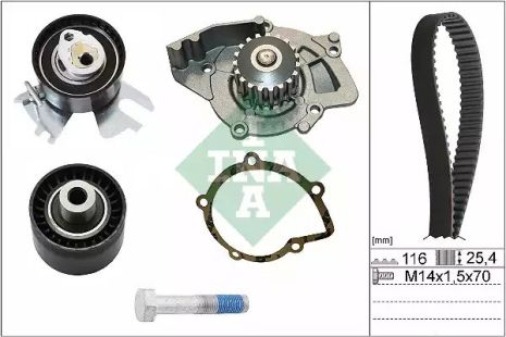 Помпа + комплект ремня ГРМ FORD AUSTRALIA, FIAT SCUDO, INA (530044930)