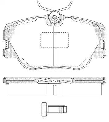 Комплект тормозных колодок, дисковый тормоз FIAT CROMA, MERCEDES-BENZ V-CLASS, REMSA (018900)