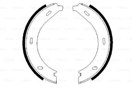 Комплект гальмівних колодок, гальмо стоянки MERCEDES-BENZ V-CLASS, BOSCH (0986487605)