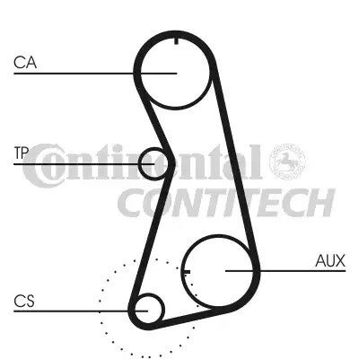 Ремень зубчатый ГРМ VW CORRADO, SEAT ALHAMBRA, CONTITECH (CT630)