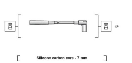 Комплект проводов зажигания LADA NIVA, MAGNETIMARELLI (941318111236)