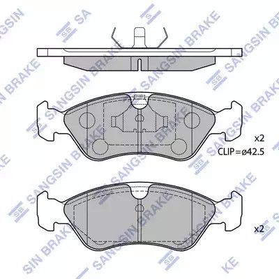 Комплект гальмівних колодок, дискове гальмо HI-Q (SP1078)