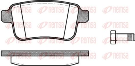 Комплект тормозных колодок, дисковый тормоз MERCEDES-BENZ CITAN, RENAULT KANGOO, REMSA (135200)
