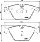 Комплект гальмівних колодок, дискове гальмо BMW 6, BREMBO (P06074)