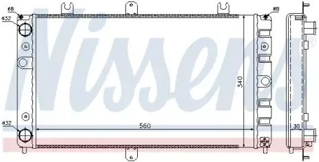 Радиатор охлаждения двигателя LADA PRIORA, NISSENS (623553)