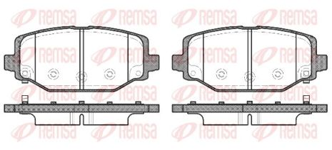 Комплект гальмівних колодок, дискове гальмо LANCIA VOYAGER, FIAT FREEMONT, REMSA (148304)