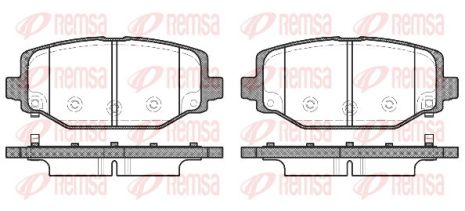 Комплект тормозных колодок, дисковый тормоз LANCIA VOYAGER, FIAT FREEMONT, REMSA (148304)
