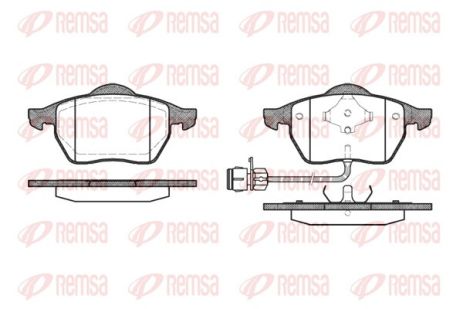 Комплект гальмівних колодок, дискове гальмо VOLVO C70, VW PASSAT, REMSA (039002)