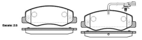 Комплект тормозных колодок, дисковый тормоз NISSAN NV400, OPEL MOVANO, WOKING (P1542301)