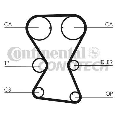 Ремень зубчатый ГРМ KIA JOICE, HYUNDAI SANTAMO, CONTITECH (CT1000)