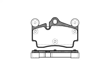 Комплект гальмівних колодок, дискове гальмо AUDI Q7, VW TOUAREG, WOKING (P896300)