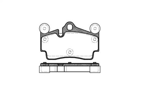 Комплект гальмівних колодок, дискове гальмо AUDI Q7, VW TOUAREG, WOKING (P896300)