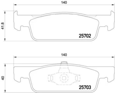 Комплект гальмівних колодок, дискове гальмо SMART FORTWO, DACIA LOGAN, BREMBO (P68059)