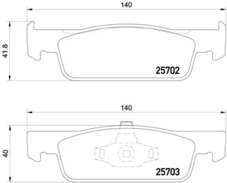 Комплект гальмівних колодок, дискове гальмо SMART FORTWO, DACIA LOGAN, BREMBO (P68059)