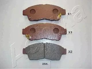 Комплект гальмівних колодок, дискове гальмо TOYOTA COROLLA, ASHIKA (5002264)