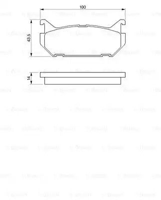 Комплект гальмівних колодок, дискове гальмо FORD AUSTRALIA, EUNOS 500, BOSCH (0986424266)