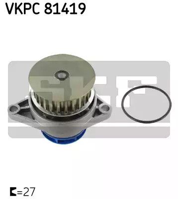 Помпа, водяний насос AUDI A2, SEAT LEON, SKF (VKPC81419)