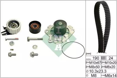 Помпа + комплект ременя ГРМ SUZUKI SX4, ALFA ROMEO, INA (530062430)