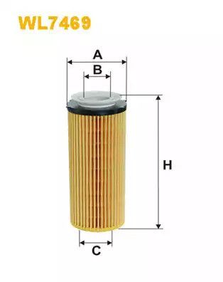 Фильтр масляный BMW 5, WIX FILTERS (WL7469)