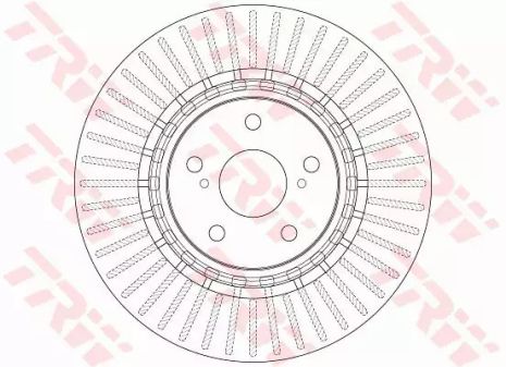 Диск тормозной TOYOTA HIGHLANDER, LEXUS NX, TRW (DF6265)