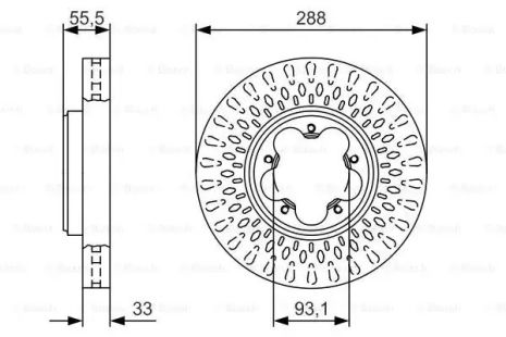 Диск гальмівний FORD TRANSIT, BOSCH (0986479A49)