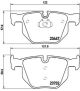 Комплект тормозных колодок, дисковый тормоз BMW X6, BREMBO (P06056)