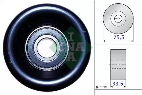 Натяжной ролик поликлинового ремня ACURA RSX, HONDA ACCORD, INA (531082710)