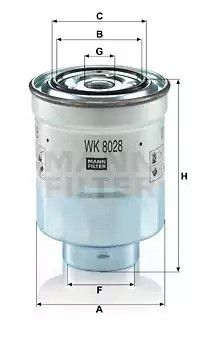 Фильтр топливный TOYOTA AURIS, MANN (WK8028Z)