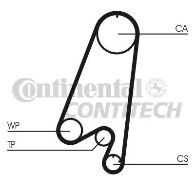 Ремень зубчатый ГРМ CHEVROLET SPARK, MITSUBISHI LANCER, CONTITECH (CT910)