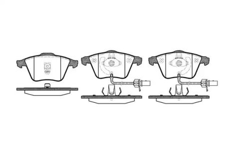 Комплект гальмівних колодок, дискове гальмо AUDI ALLROAD, REMSA (096402)