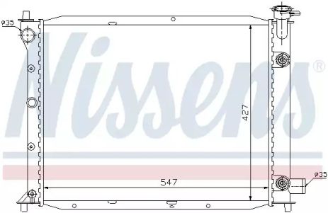 Радиатор охлаждения двигателя FORD USA, NISSENS (62016)