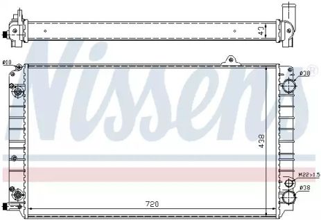 Радіатор охолодження двигуна AUDI A8, NISSENS (60239)