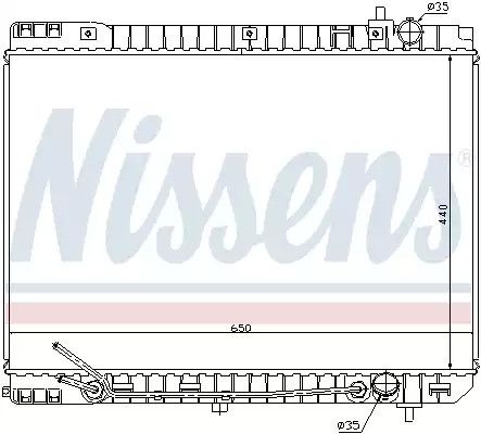 Радіатор охолодження двигуна KIA CARNIVAL, NISSENS (66759)