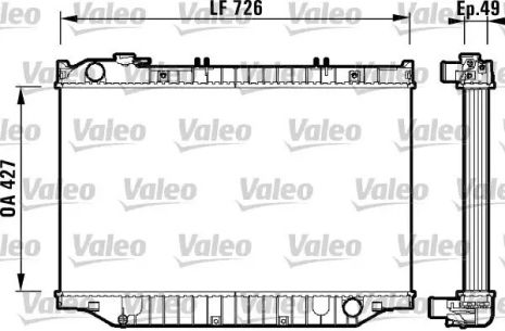 Радиатор охлаждения двигателя TOYOTA LAND CRUISER , VALEO (732415)