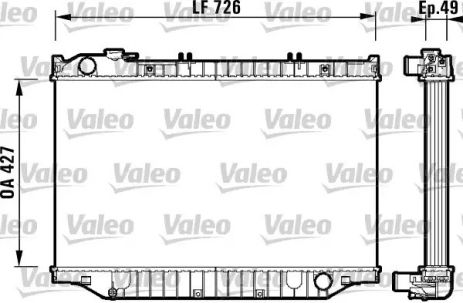 Радиатор охлаждения двигателя TOYOTA LAND CRUISER , VALEO (732415)