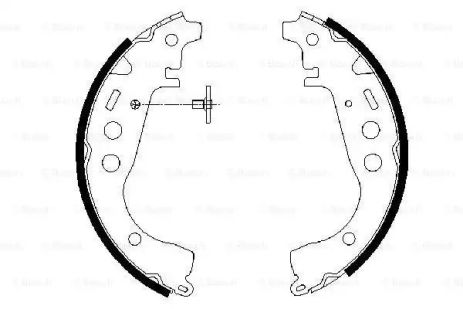 Комплект гальмівних колодок TOYOTA YARIS, BOSCH (0986487589)