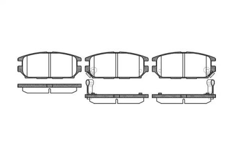 Комплект тормозных колодок, дисковый тормоз MITSUBISHI PROUDIA/DIGNITY, REMSA (035612)